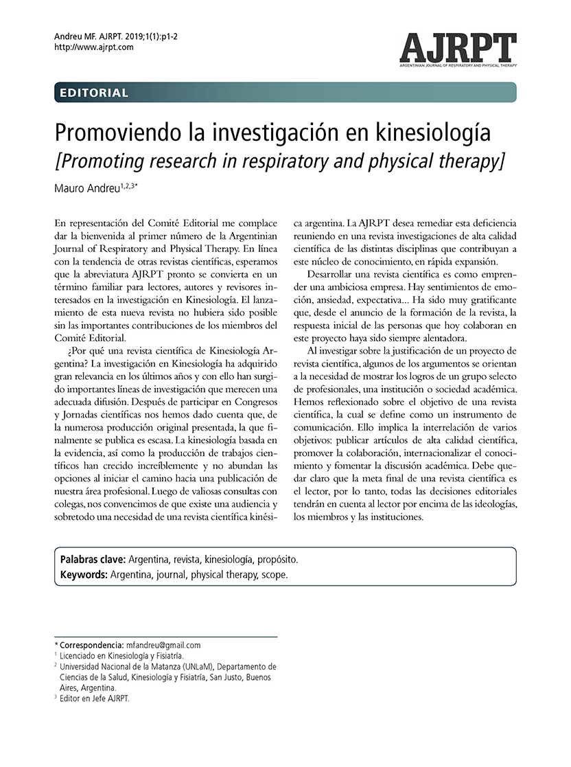 Promoviendo la investigación en kinesiología